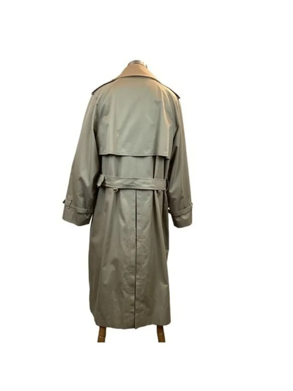 Burberry’s Nova Check Wool Lined Belted Mens Tan Trench Coat 48L